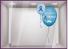 STICKER MOVEMBER BALLON MOUSTACHE VITROPHANIE RUBAN BLEU MAGASIN BOUTIQUE PHARMACIE