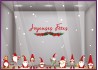 STICKER LUTIN FRISE PERE NOEL VITROPHANIE AUTOCOLLANT GEANT COMMERCE MAGASIN BOUTIQUE