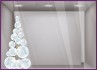 STICKER SAPIN BOULES DE NOEL AUTOCOLLANT GEANT NEIGE MAGASIN VITRINE DECORATION BOUTIQUE