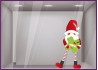 STICKER LUTIN PERE NOEL CROIX DE PHARMACIE CABINET MEDICAL SANTE DECORATION VITRINE MAGASIN BOUTIQUE LABORATOIRE VITROPHANIE