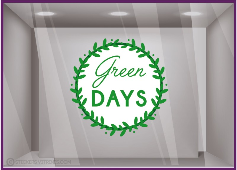 STICKER COURONNE GREEN FRIDAY DAYS SURCONSOMMATION ECOLOGIE  VITRINE MAGASIN ORGANISER BOUTIQUE DEVANTURE SIGNALETIQUE STICKER COURONNE GREEN FRIDAY DAYS SURCONSOMMATION ECOLOGIE  VITRINE MAGASIN ORGANISER BOUTIQUE DEVANTURE SIGNALETIQUE