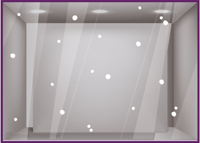 Stickers 20 Flocons Ronds