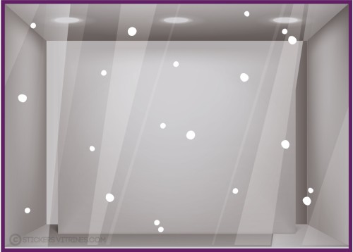 Stickers 20 Flocons Ronds