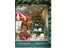 STICKER MANEGE NOEL CERF SAPIN VITRINE MAGASIN VITROPHANIE IDEE DECORATION BOUTIQUE IMPRIMEUR