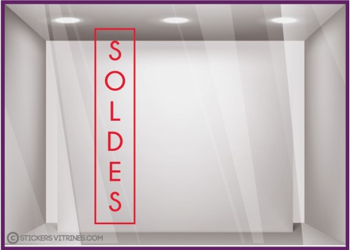 STICKER SOLDES CADRE DESIGN CALICOT VITROPHANIE FOURNISSEUR IMPRIMEUR BOUTIQUE MAGASIN