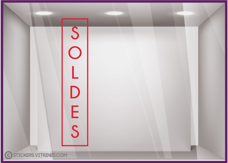 STICKER SOLDES CADRE DESIGN CALICOT VITROPHANIE FOURNISSEUR IMPRIMEUR BOUTIQUE MAGASIN