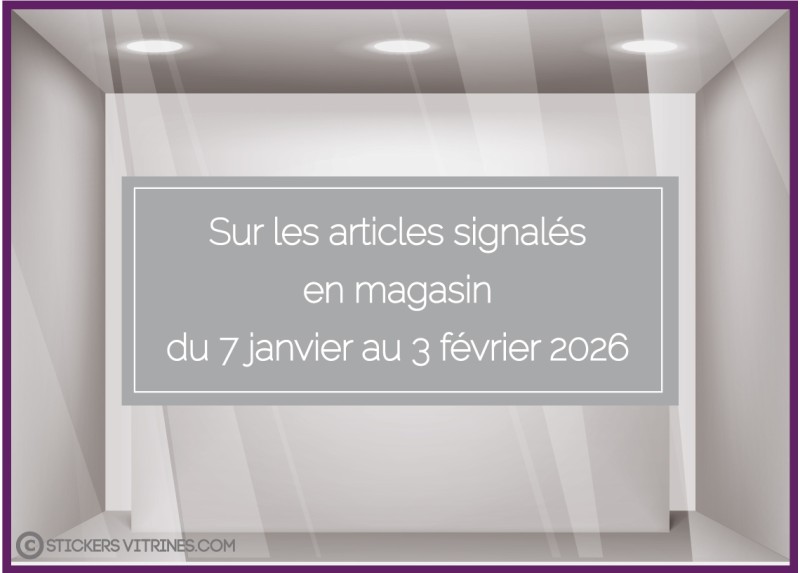 STICKER MENTIONS LEGALES SOLDES CALICOT VITROPHANIE