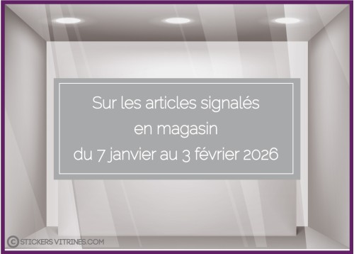 STICKER MENTIONS LEGALES SOLDES CALICOT VITROPHANIE