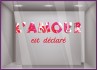 sticker saint valentin humour l amour est declare vitrine magasin bijouterie fleuriste boutique fournisseur fabricant imprimeur