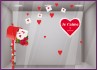 sticker boite au lettres timbre coeur saint valentin idee deco magasin vitrine boutique pas cher fournisseur vitrophanie