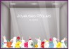 STICKER FRISE LAPIN PAQUES CHOCOLAT FLEUR DECORATION BOULANGERIE PATISSERIE CHOCOLATERIE MAGASIN VITRINE VITROPHANIE ADHESIF