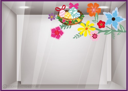 Sticker Branche de fleurs...