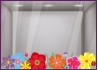 STICKER PRINTEMPS FRISE DE FLEURS DECORATION MAGASIN VITRINE BOUTIQUE VITROPHANIE ADHESIF AUTOCOLLANT GEANT PAS CHER