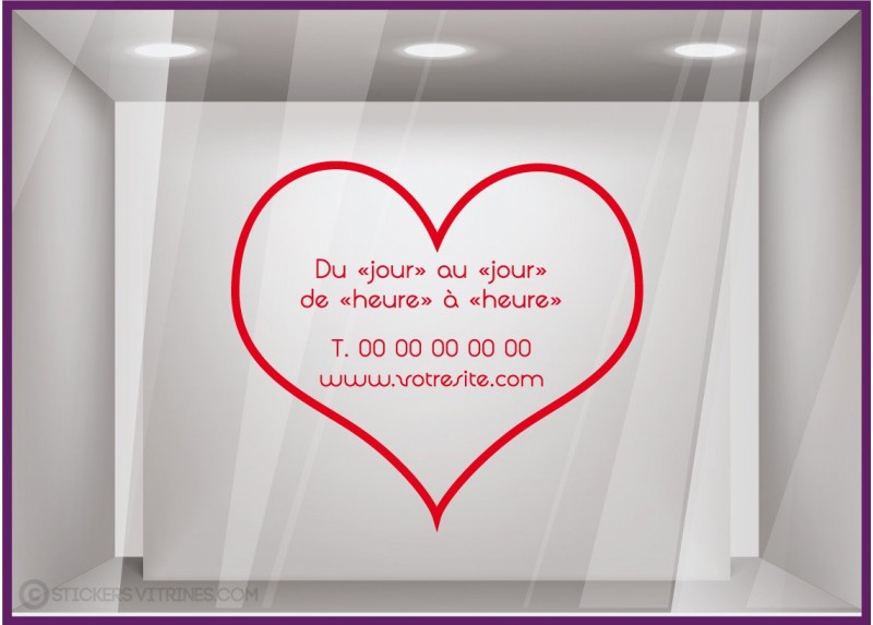 Sticker Horaires Coeur `a personnaliser