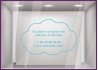 Sticker Horaires Nuage `a personnaliser