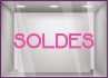 Sticker Soldes FLUO destockage liquidation braderie demarque promotion offre promotionnelle promo vitrophanie lettrage adhesif