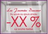 Sticker Promos Journées Douceur a personnaliser COMMERCE DECORATION VITRINE AUTOCOLLANT