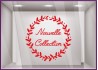 Sticker Couronne Nouvelle Collection lettrage adhesif autocollant calicot vitrophanie devanture vitrine decoration mode vitre