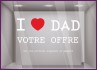 Sticker Promo fête des pères à personnaliser papa caviste mode maroquinerie lettrage adhesif vitrophanie devanture 