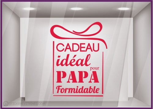 Sticker Cadeau idéal pour Papa fete des peres papas mode parfumerie accessoire chaussure lettrage adhesif calicot