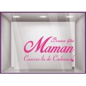 Sticker Maman couverte de cadeaux fete des meres maman mode institut beaute bijouterie fleuriste parfumerie calicot vitrophanie 