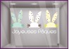 Sticker Lapin de Pâques vitrine magasin devanture decoration autocollant vitrophanie 