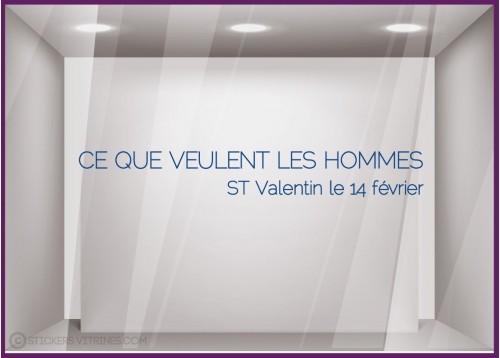 Sticker Ce Que Veulent Les Hommes ST Valentin