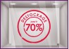 Sticker Tampon Destockage soldes braderie vitrophanie boutique enseigne vitrine devanture 