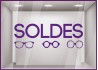 Sticker Soldes Lunettes promotion offre promotionnelle destockage braderie liquidation opticien accesoires pourcentage lettrage 