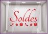 Sticker Soldes Escarpins chaussure mode promotion offre promotionnelle destockage braderie liquidation femme calicot vitrophanie