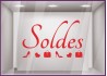 Sticker Soldes Escarpins chaussure mode promotion offre promotionnelle destockage braderie liquidation femme calicot vitrophanie