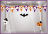 Kit de stickers Halloween-vitrine-devanture-octobre-boutique-magasin-citrouille-fantome-chauve-souris