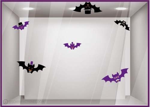 Stickers -Chauve-souris-Halloween-vitrine-devanture-boutique-octobre-autocollant