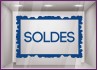 Sticker Soldes Cadre promotion lettrage adhesif pourcentage ete hiver destockage braderie liquidation mode maroquinerie