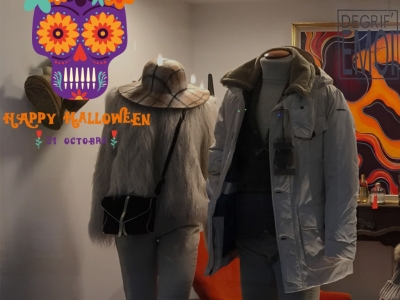 UNE DEVANTURE POUR HALLOWEEN EFFRAYANTE AVEC UN ADHESIF MADE IN FRANCE
