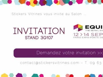 Stickers Vitrines au salon EQUIPMAG