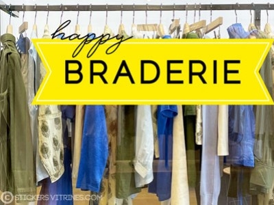 ORGANISEZ UNE BRADERIE AVEC UN CALICOT SUR VOTRE VITRINE !